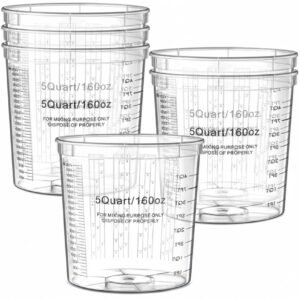5 Quart Diamondback Pro-Ratio Mixing Cups (6-