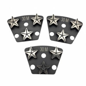 Set of 3 Trapezoid Star Segments 30 Grit Medium Bond