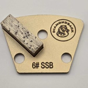 Set of 3 Trapezoidal Diamond Grinding Discs (6 Grit, Super Soft Bond - Single Segments)